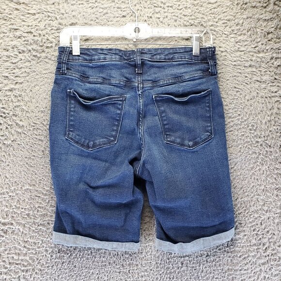 Universal Thread Shorts Womens Size 6 Blue Denim High Rise Cuffed Jorts - Picture 10 of 11